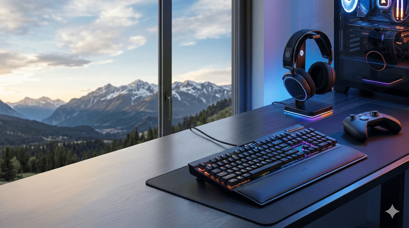 Gaming setup promo banner